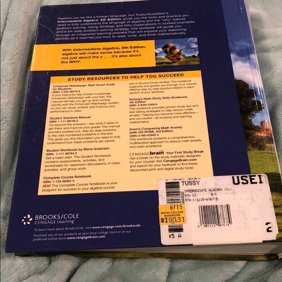 Intermediate Algebra Book - Picture 2 of 3